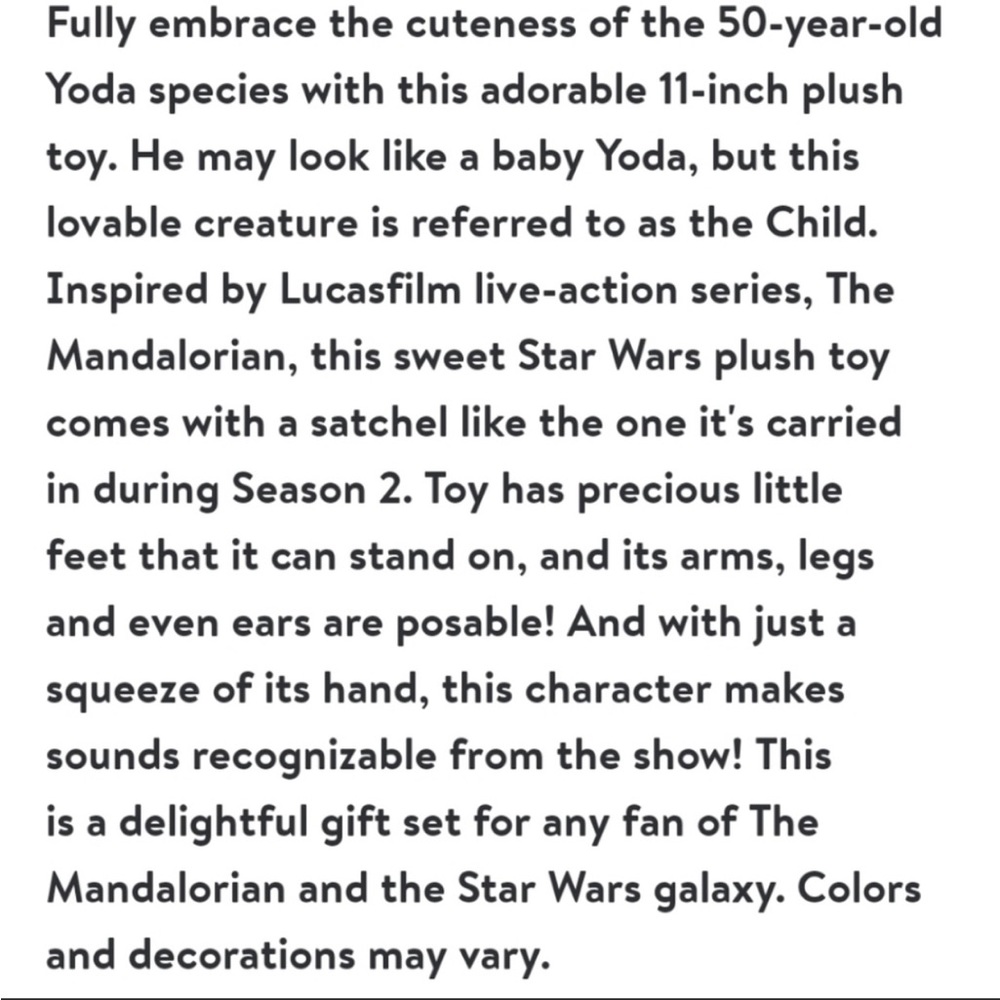 NWT Star Wars Mandalorian Baby Yoda Talking Plush Toy - Picture 8 of 8